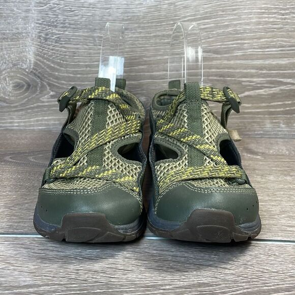 Chaco Odyssey Olive Green Waterproof Little Boy Sz 3 Hook & Loop Strap Sandals - Picture 2 of 10